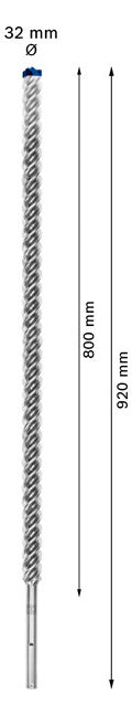 BOSCH-EW Hammerbohrer 32mm SDSmax MAX-8X 800/920mm f.Beton