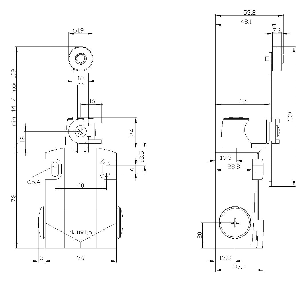 SIEMENS Einzelpositionsschalter 1S 1Ö 3SE5122-0CH50 Metall Sprungschaltglied