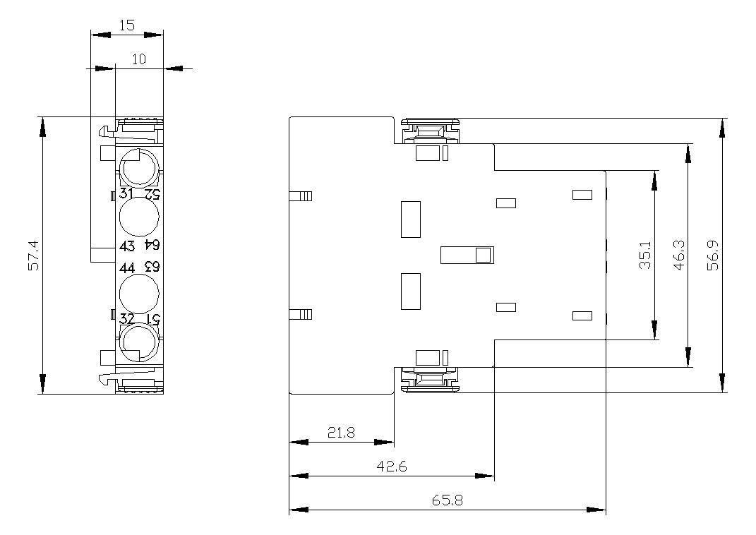 SIEMENS Hilfsschalterblock 1S 1Ö 6A/AC 3RH2921-1DA11 Seitenanb Schraub
