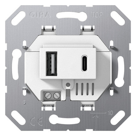 GIRA USB-Spannungsversorgung 1USB-A UP 234900 1USB-C 3000mA ws 4,75-5V 50-60Hz