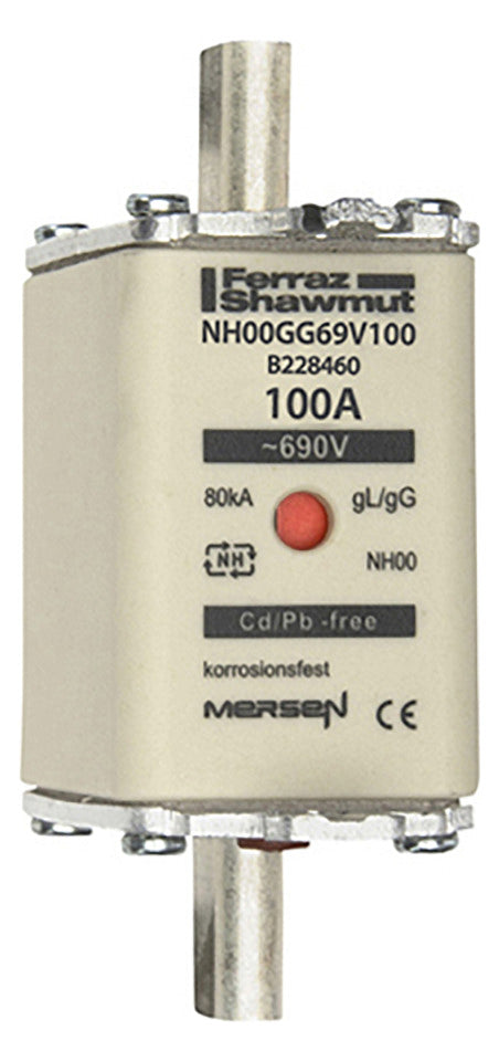 MERSEN NH-Sicherungseinsatz 100A NH00 gG NH00GG69V100 690VAC Kombik