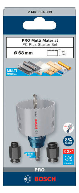 BOSCH-EW Lochsäge 68mm T44mm Sechskant LOCHSÄGE f.Gips Holz