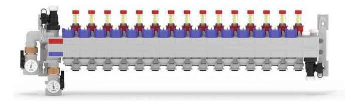 Rehau RAUTHERM SPEED Verteiler HKV-D Polymer 15 Kreise, Konnektor 16 | 14708301001