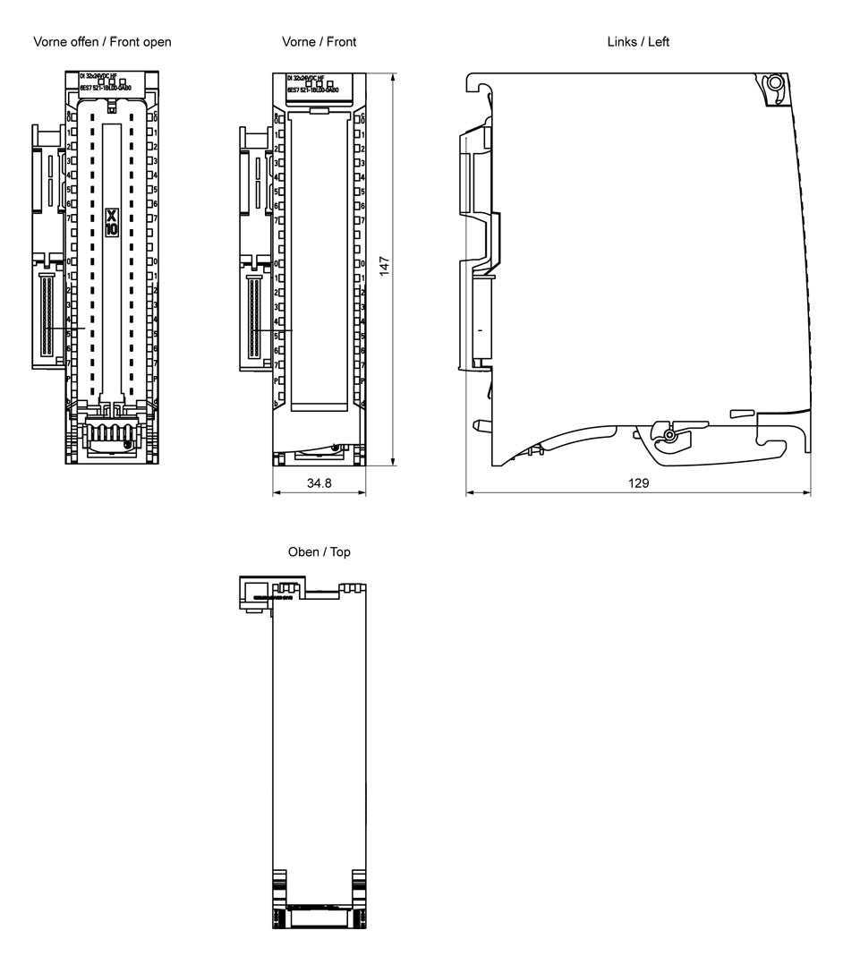SIEMENS SPS-Digitales E/A-Modul 32Eing 6ES7521-1BL00-0AB0 DC 20,4-28,8V