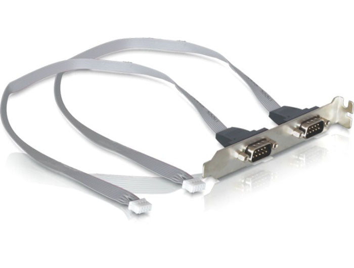 Delock Slotblech 2 x COM Port mit 2 mm Pinabstand