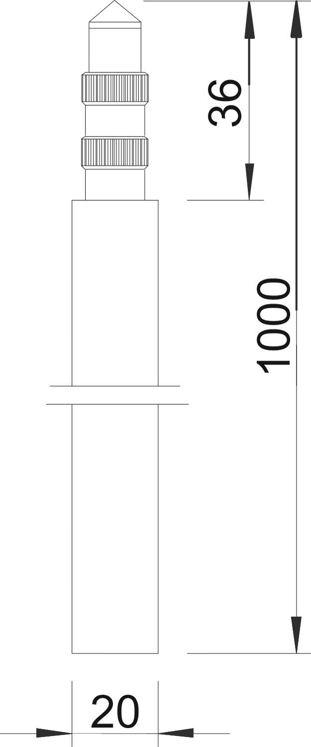 BETTERMANN Staberder 20x1000mm ST f/vz 219 20 ST FT Zapf/Bohrng
