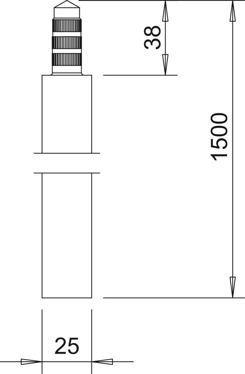 BETTERMANN Staberder 25x1500mm ST f/vz 219 25 ST FT Zapf/Bohrng