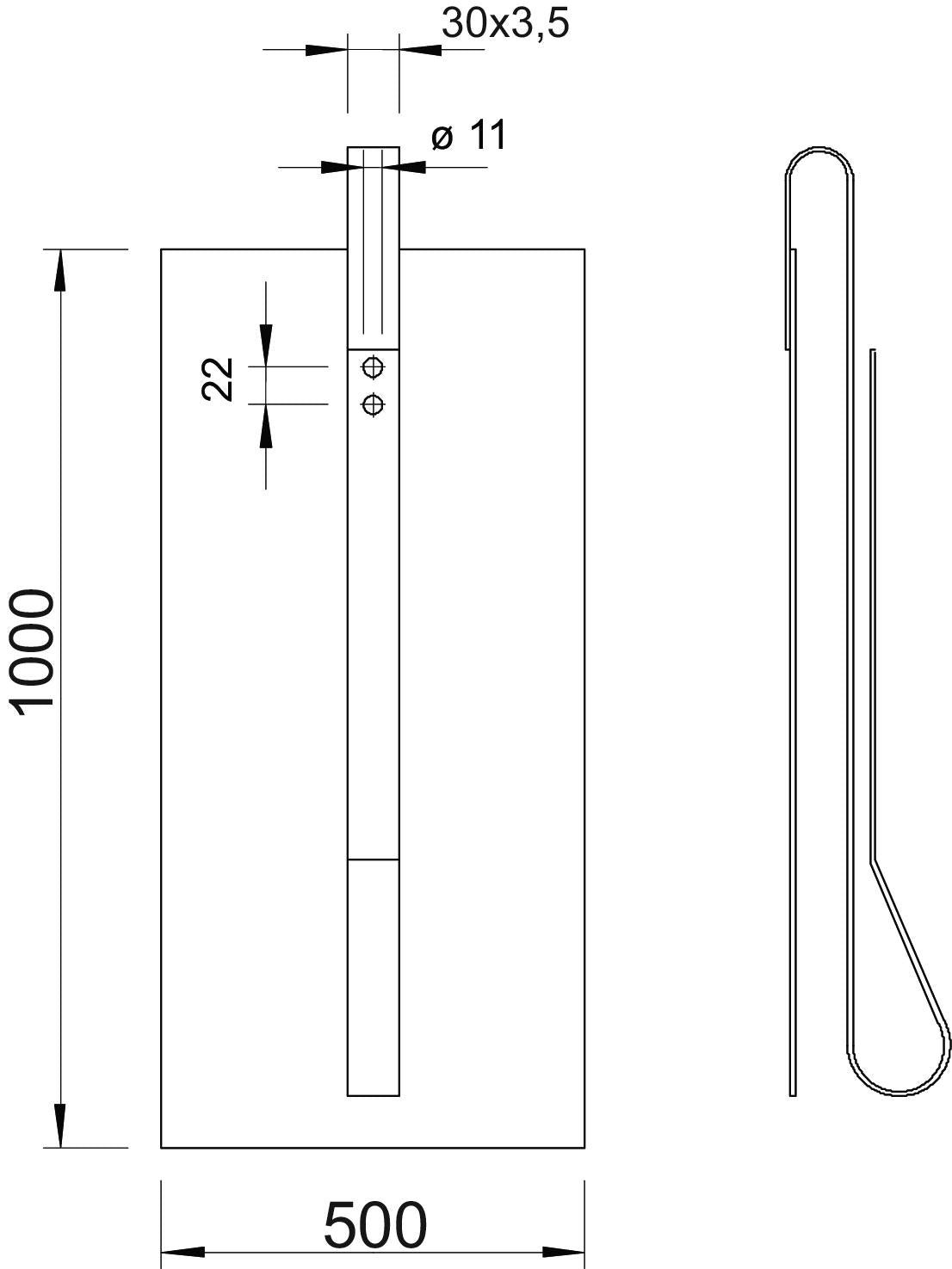 BETTERMANN Erdungsplatte 1000x500x3mm ST 1816 F-500X1000 3000mm f/vz