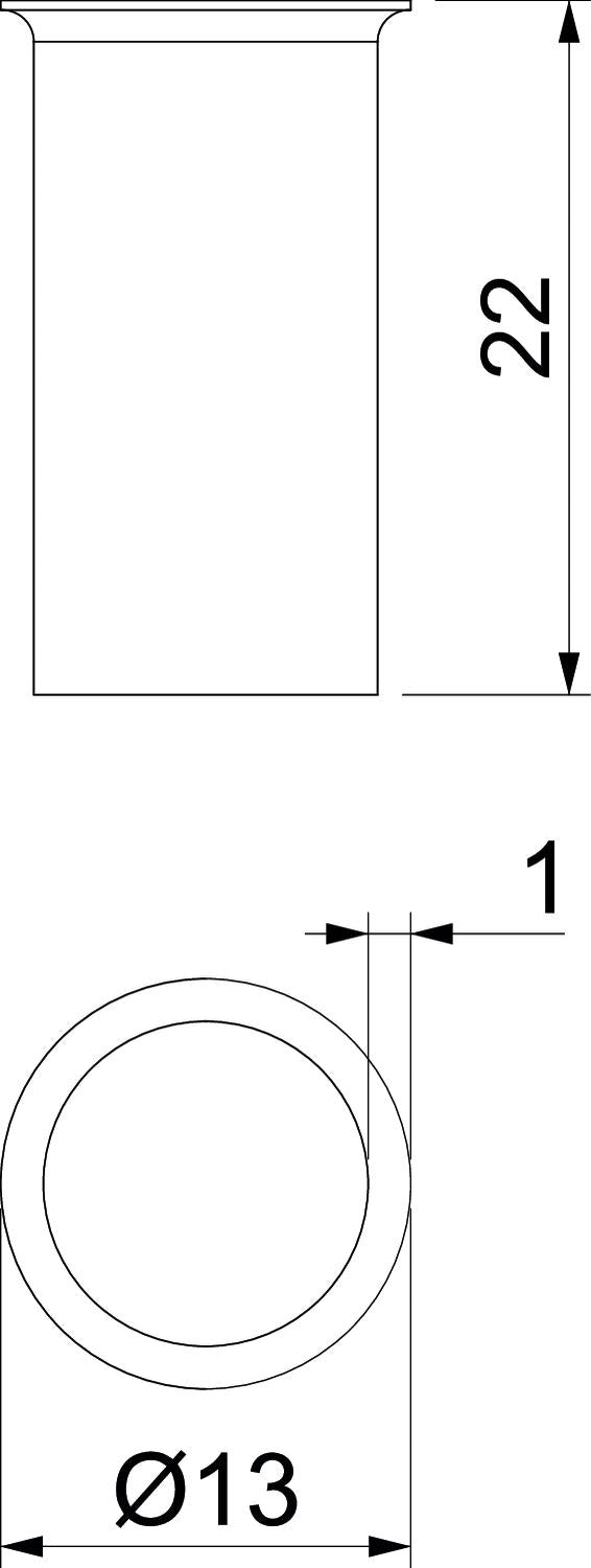 BETTERMANN Aderendhülse 50qmm 22mm Cu AEH S 9-AL Standard verzinnt