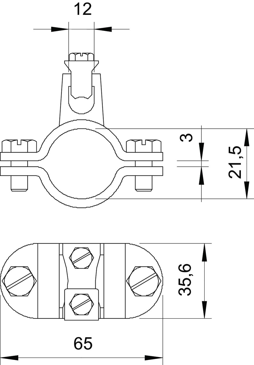 BETTERMANN Erdungsrohrschelle ST f/vz 1f 952 Z 1/2 18,5-21,5mm 16-70qmm