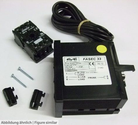 Temperaturgest. Drehzahlregler Fasec 33 0-60 gr.C 2,5A 220V mit Sockel+Fühler *