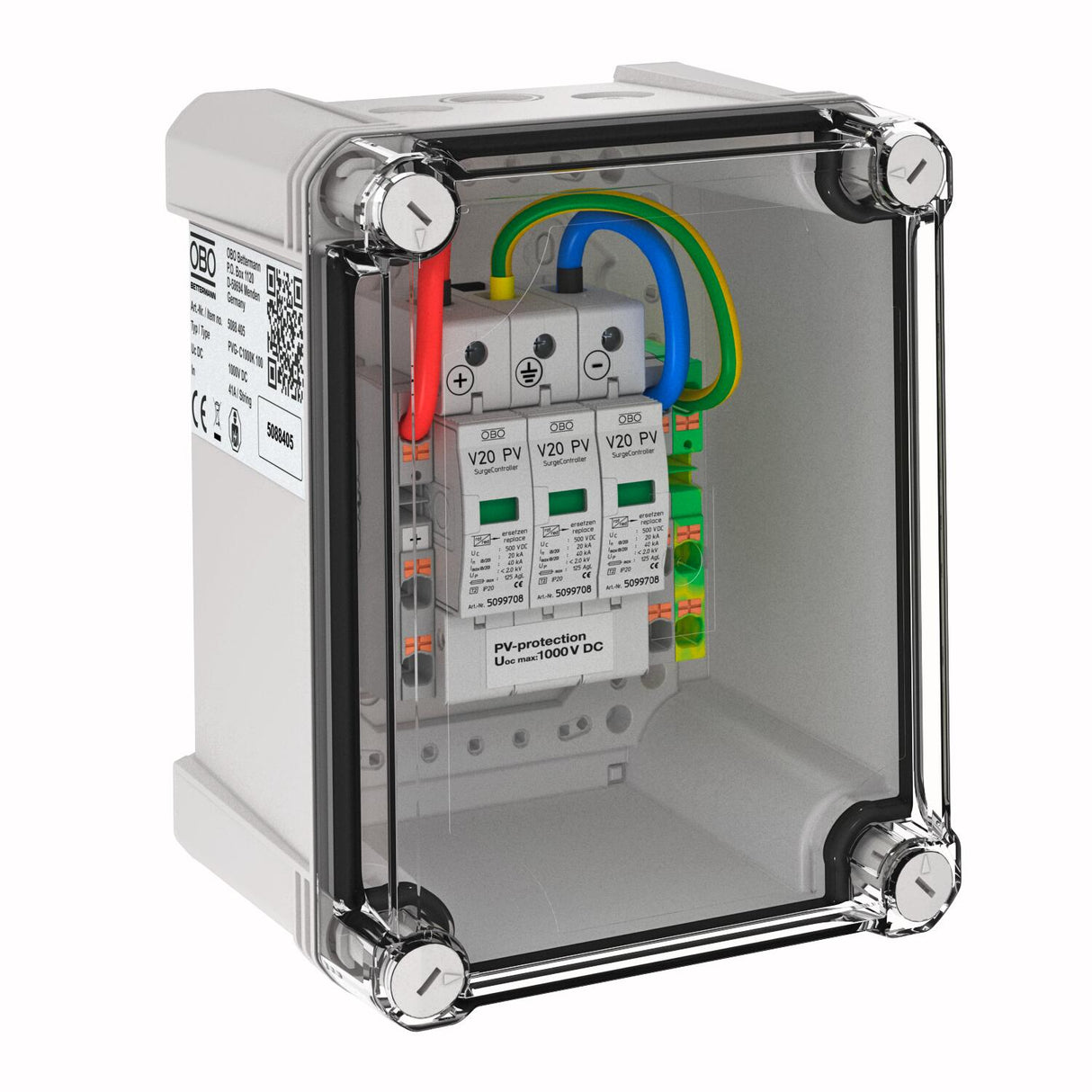 BETTERMANN DC-Stringbox 1f 41A Verschr PVG- C1000K 100 1000V/mess IP66 1p