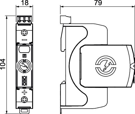 BETTERMANN Überspannungsableiter 230VAC V20-DC-60+FS DCNetzform- 230VDC 0,5kV