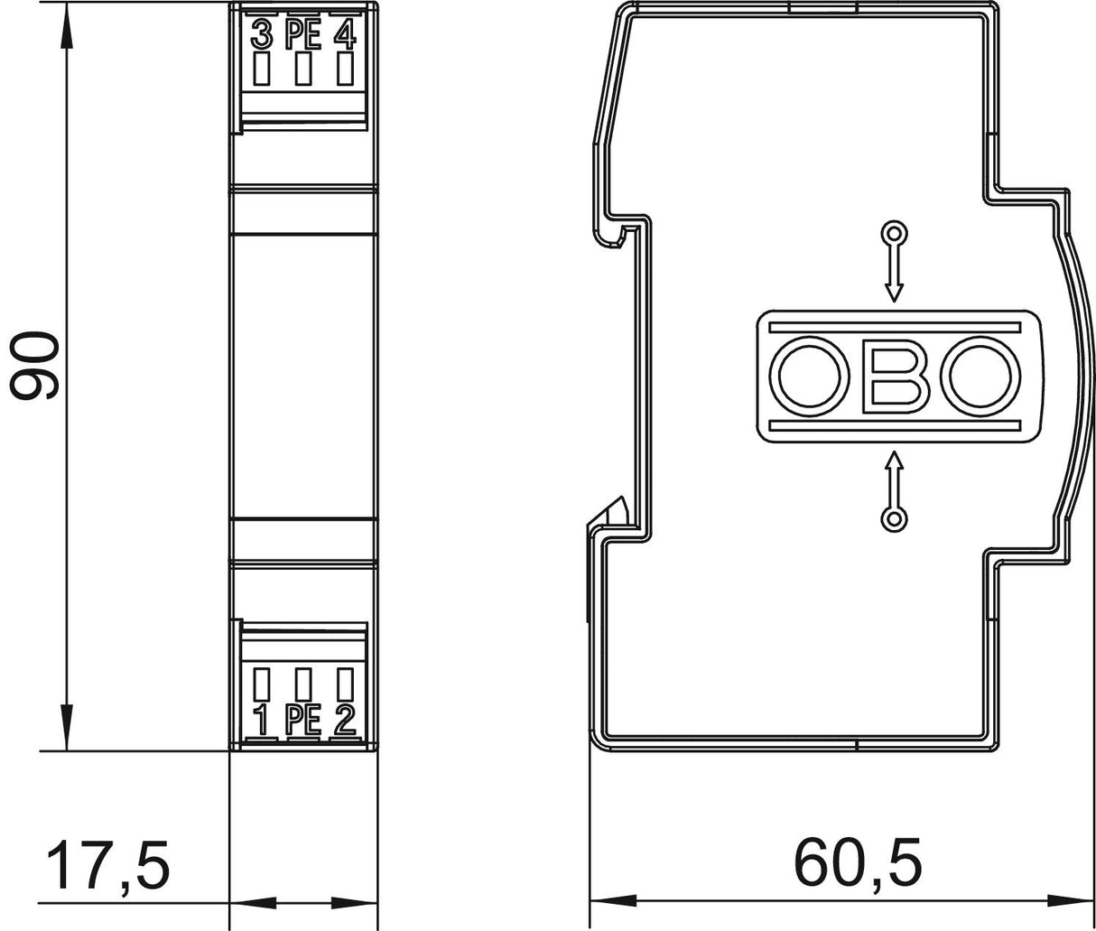 BETTERMANN Ableiter Typ3 0-37VAC 0-53VDC FRD 48 0,2A TS35 Klemme 140Va-a 600Va-e
