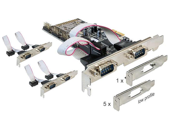 Delock PCI Express x1 Karte zu 6 x Seriell