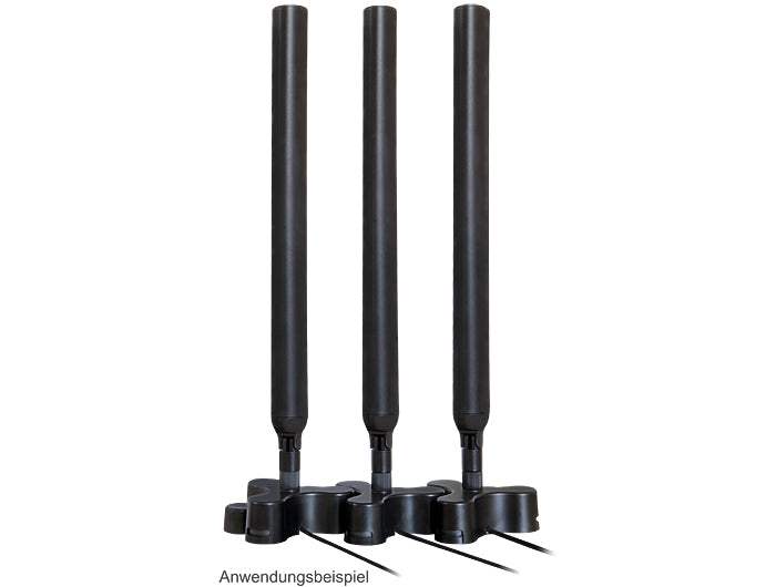 Delock Antennenfuß RP-SMA Buchse zu RP-SMA Stecker mit Anschlusskabel RG-174 1 m schwarz