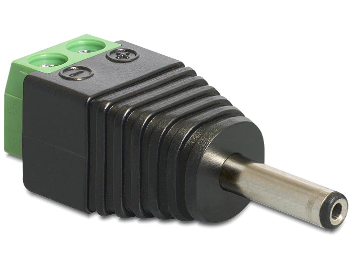 Delock Adapter DC 3,5 x 1,35 mm Stecker > Terminalblock 2 Pin