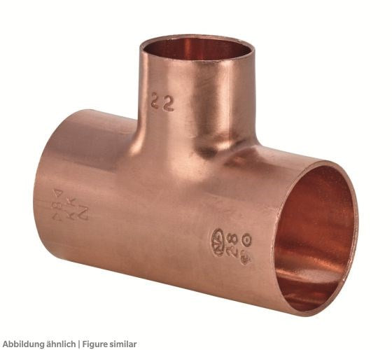 T-Stück 5130 red. 18/22/15mm löt Kupfer
