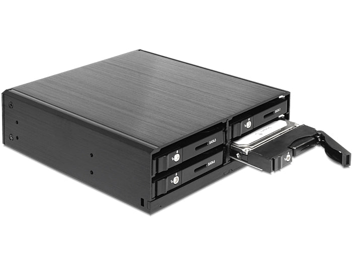Delock 5.25″ Wechselrahmen für 4 x 2.5″ SATA HDD / SSD