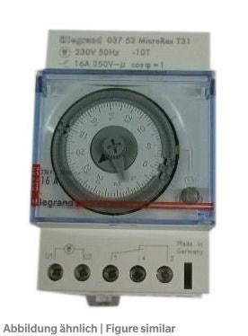Schaltuhr Legrand MicroRex T31 24h 1 Wechsler, ohne Gangreserve