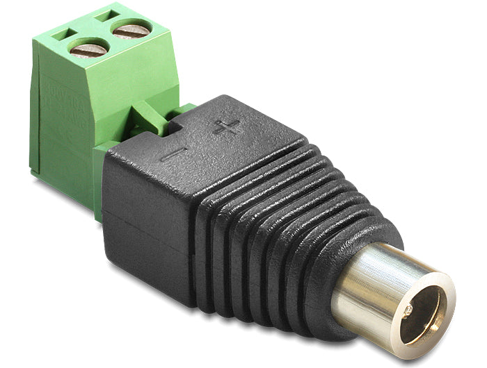 Delock Adapter DC 5,5 x 2,5 mm Buchse > Terminalblock 2 Pin 2-teilig