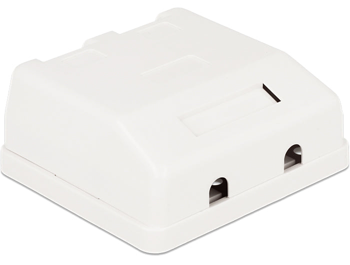 Delock Keystone Leergehäuse 2 Port mit Staubschutz