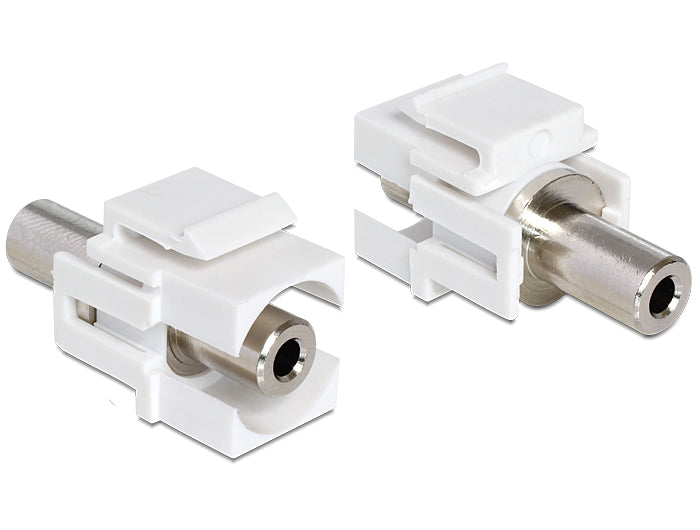 Delock Keystone Modul Klinkenbuchse 3,5 mm 3 Pin zu Klinkenbuchse 3,5 mm 3 Pin weiß