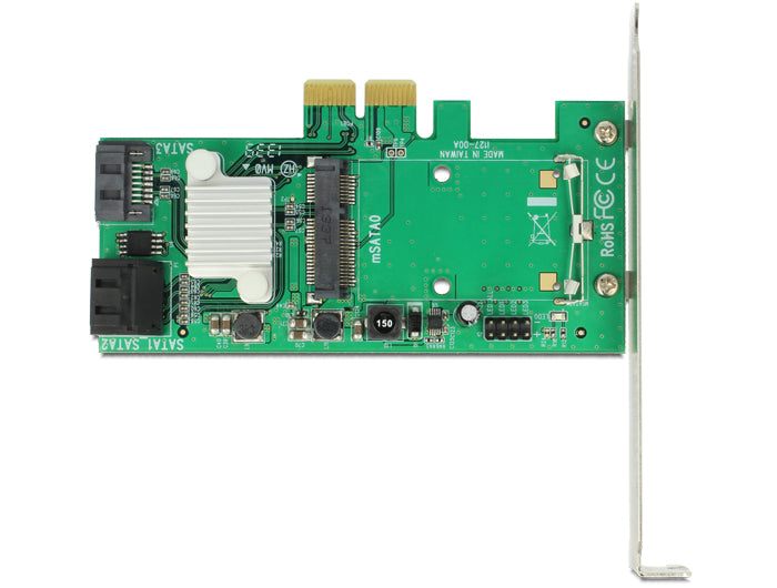 Delock PCI Express x2 Karte > Hybrid 3 x intern SATA 6 Gb/s + 1 x intern mSATA