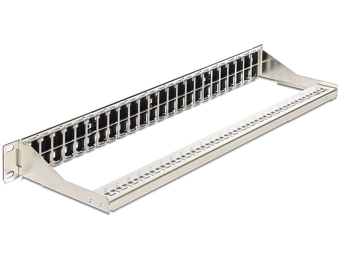 Delock 19″ Keystone Patchpanel 48 Port 1 HE schwarz