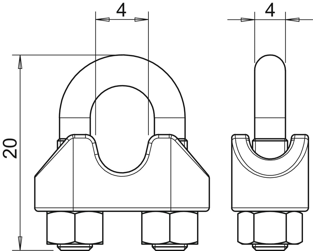 BETTERMANN Spanndrahtschelle 3mm/Seil 947 3 A4 edst unbeh n.iso