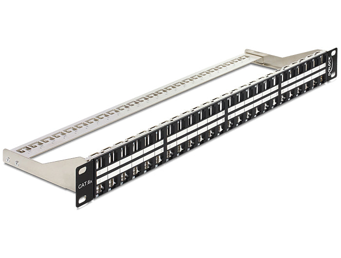 Delock 19″ Keystone Patchpanel 48 Port 1 HE schwarz