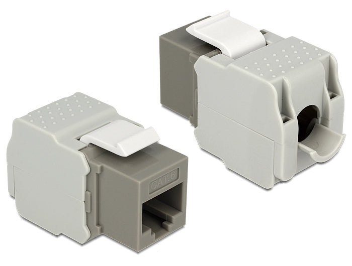 Delock Keystone Modul RJ45 Buchse > LSA Cat.6 UTP grau