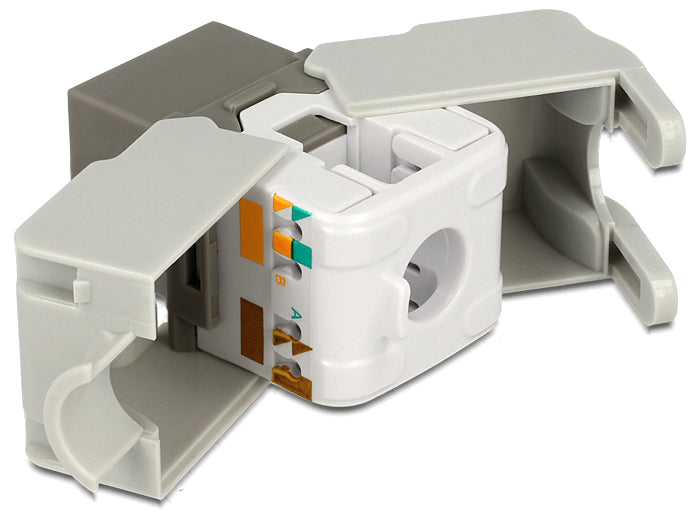 Delock Keystone Modul RJ45 Buchse > LSA Cat.6 UTP grau