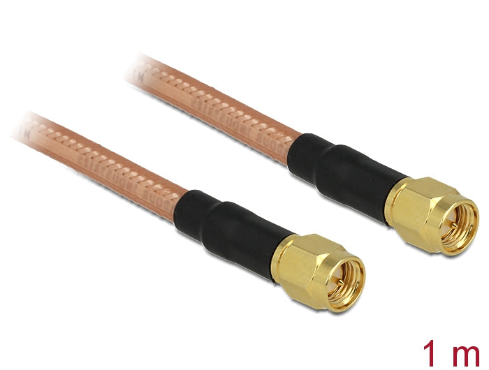 Delock Antennenkabel SMA Stecker > SMA Stecker RG-142 1 m low loss