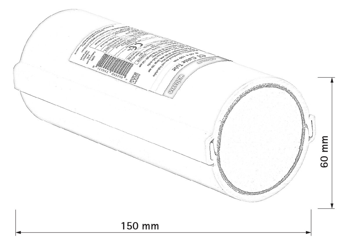 Walraven Brandschutzröhre Pacifyre Cable Tube Grau 150x60 | 2137915060
