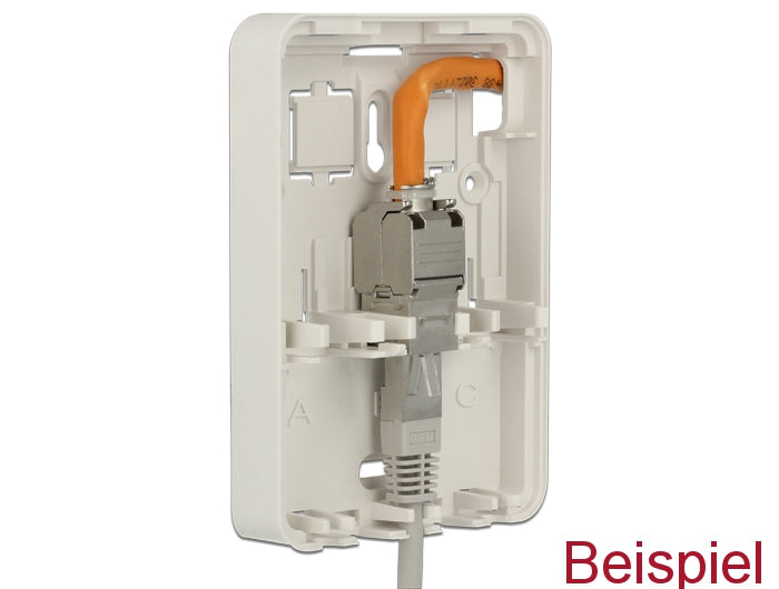 Delock Keystone Leergehäuse 3 Port geschlossen