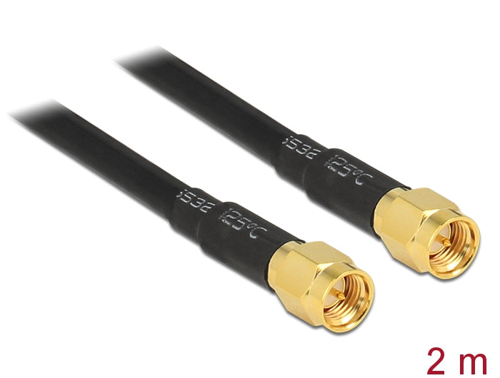 Delock Antennenkabel SMA Stecker > SMA Stecker LMR195 2 m