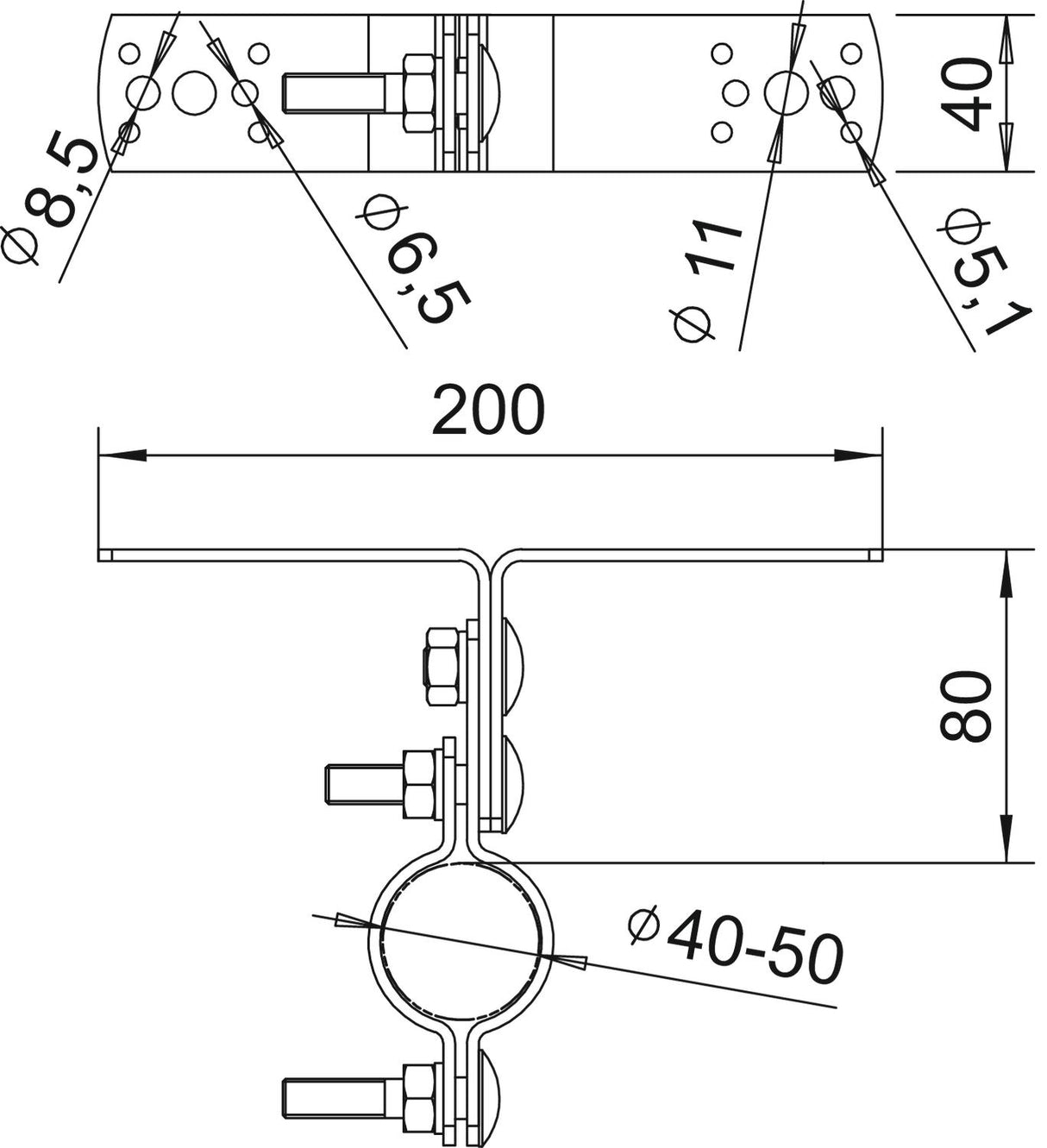 BETTERMANN Befestigung V2A unbeh isFang TW80