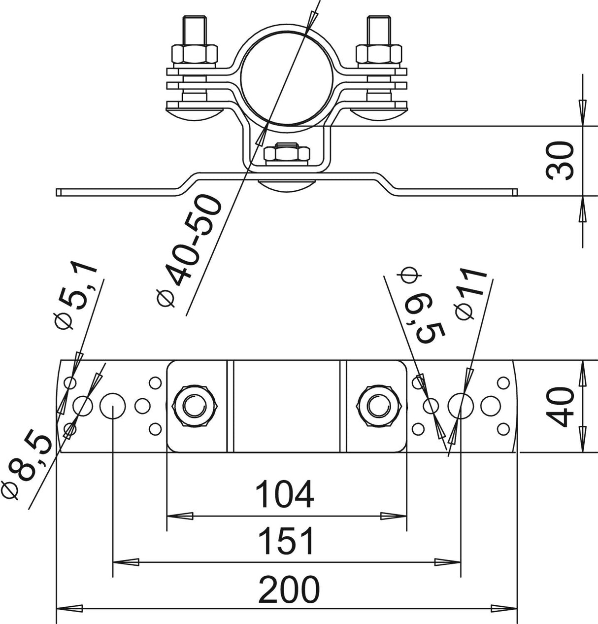 BETTERMANN Befestigung V2A unbeh isFang TW30
