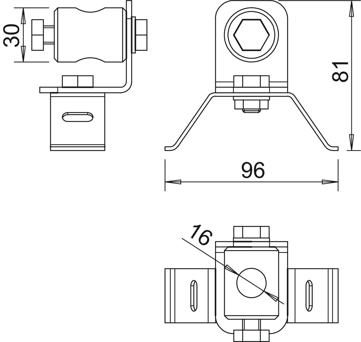 BETTERMANN Befestigung V2A unbeh 101 R-16