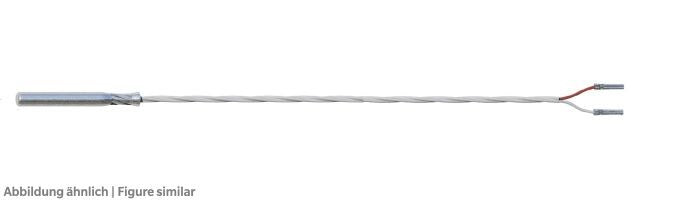 PT1000 Fühler 1,5 m, IP68, -100/+200°C mit Metallkappe, 4x40 mm