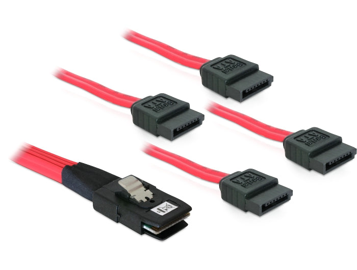 Delock Kabel Mini SAS SFF-8087 > 4 x SATA 7 Pin 1 m