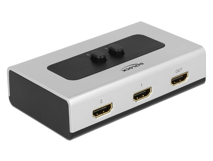 Delock Umschalter 4K HDMI 2 Port manuell bidirektional