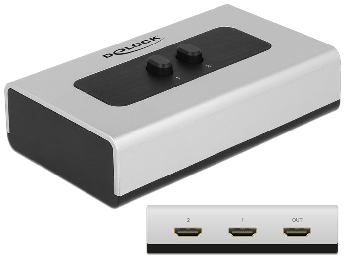 Delock Umschalter 4K HDMI 2 Port manuell bidirektional
