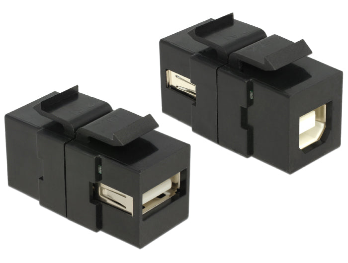 Delock Keystone Modul USB 2.0 A Buchse > USB 2.0 B Buchse schwarz