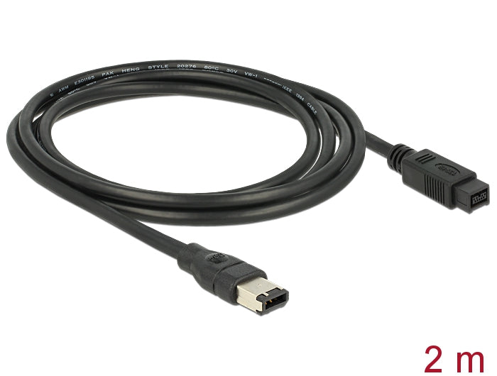 Delock Kabel FireWire 9 Pin Stecker > 6 Pin Stecker 2 m