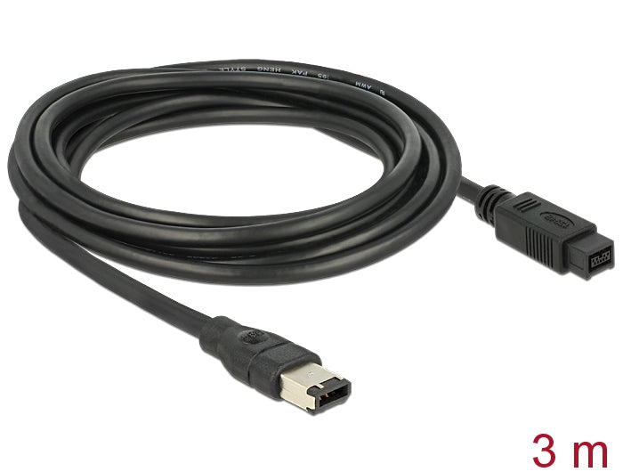 Delock Kabel FireWire 9 Pin Stecker > 6 Pin Stecker 3 m