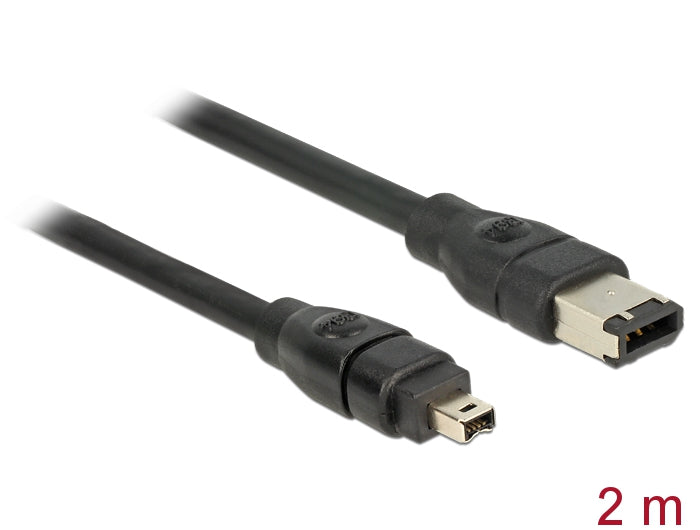 Delock Kabel FireWire 6 Pin Stecker > 4 Pin Stecker 2 m