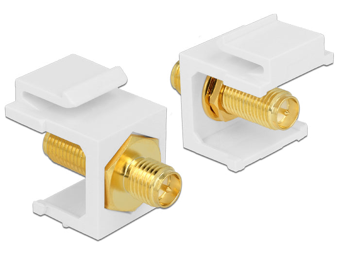 Delock Keystone Modul RP-SMA Buchse > RP-SMA Buchse weiß