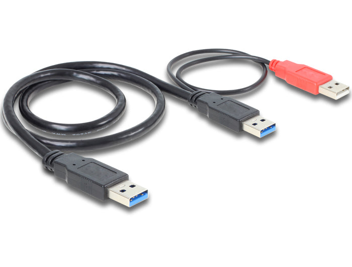 Delock USB 5 Gbps Kabel Typ-A Stecker + USB Typ-A Stecker zu USB 5 Gbps Typ-A Stecker 60 cm